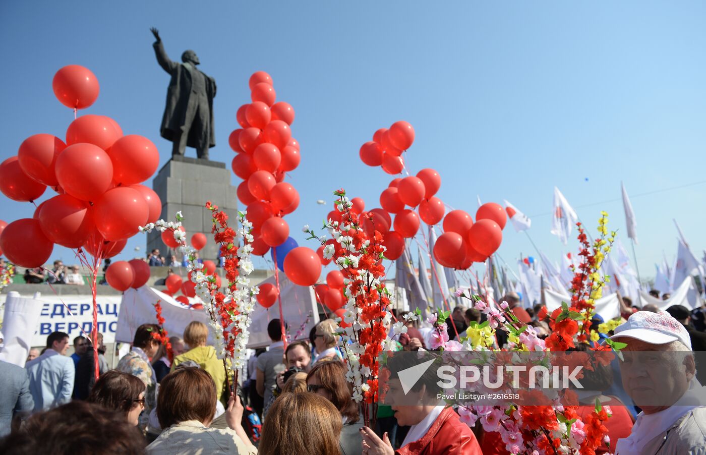 May Day marches in Russia