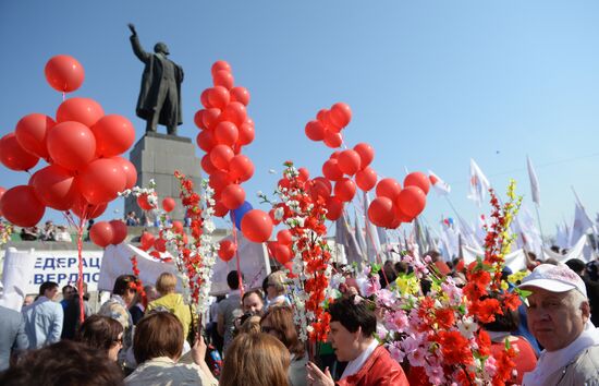 May Day marches in Russia