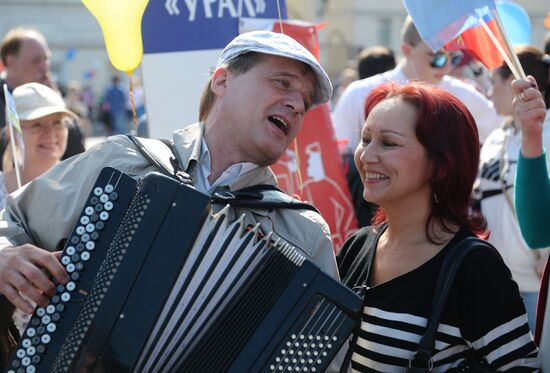 May Day marches in Russia