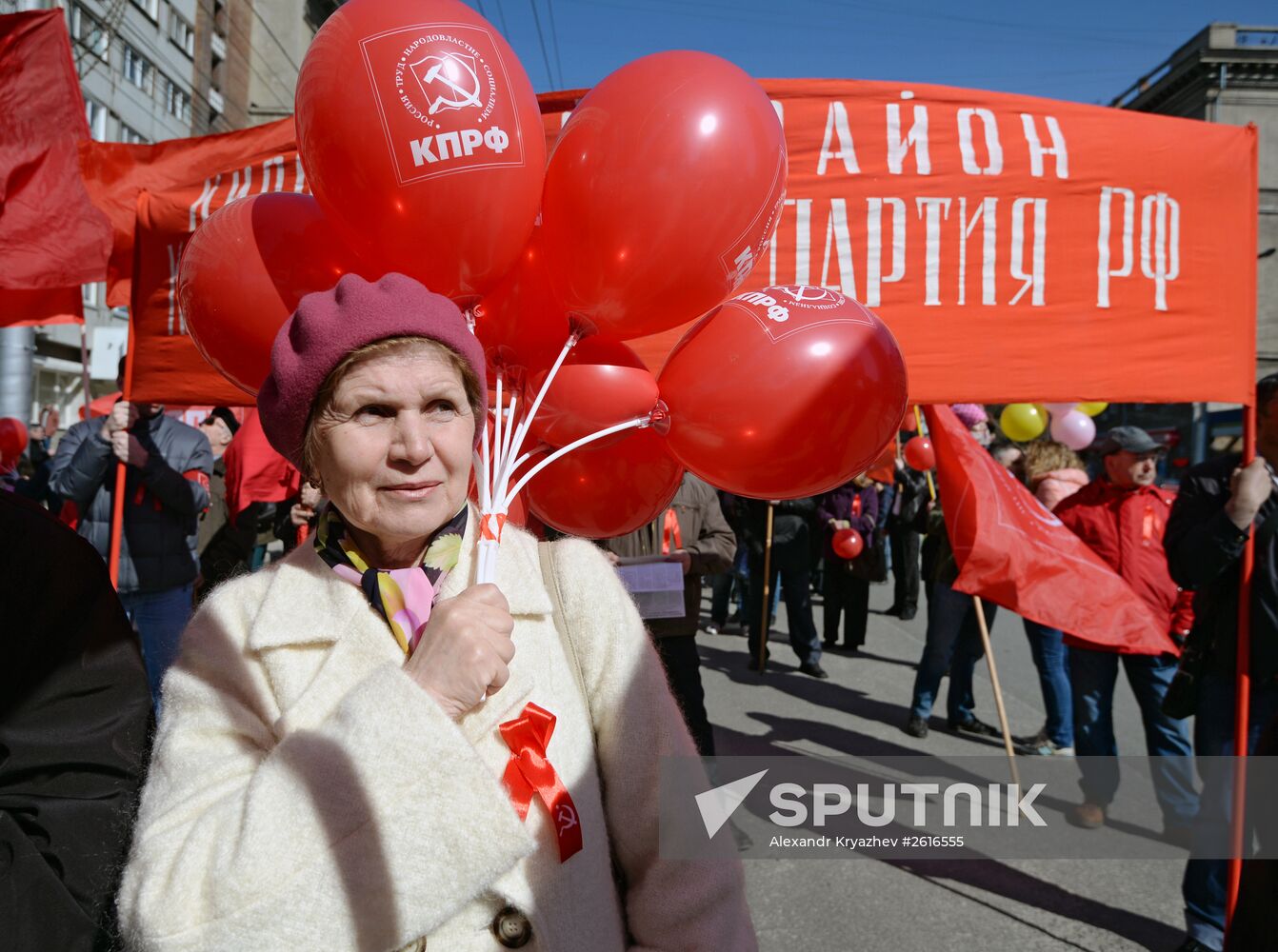 May Day marches across Russia