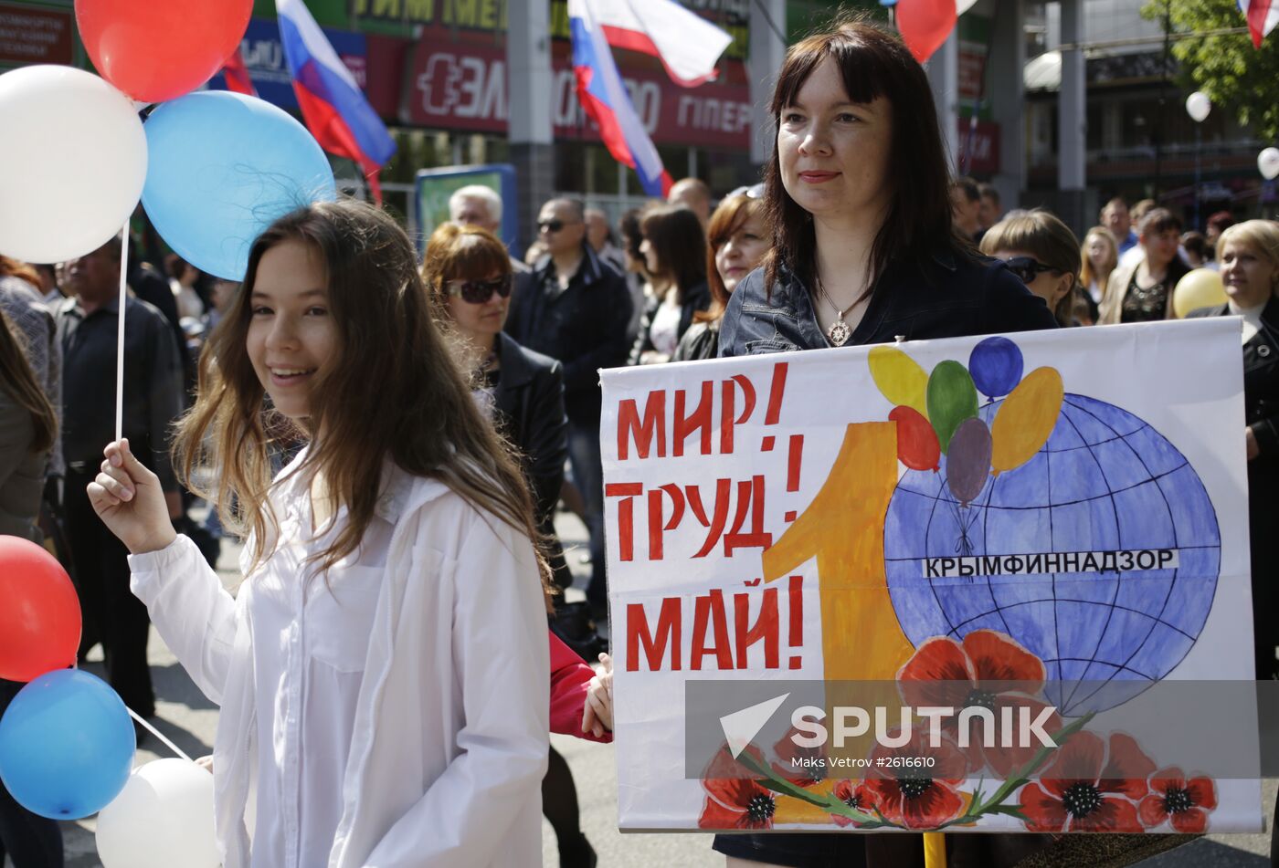 May Day marches in Russia