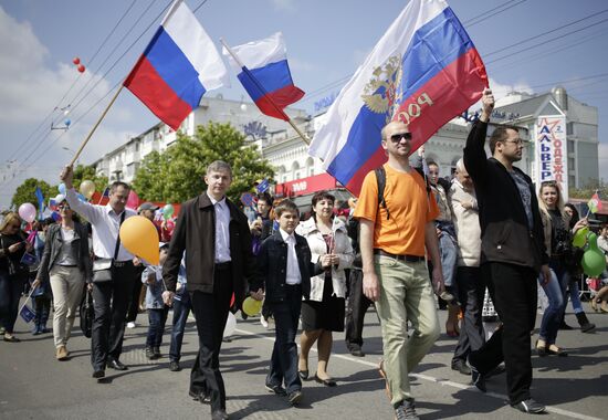 May Day marches in Russia