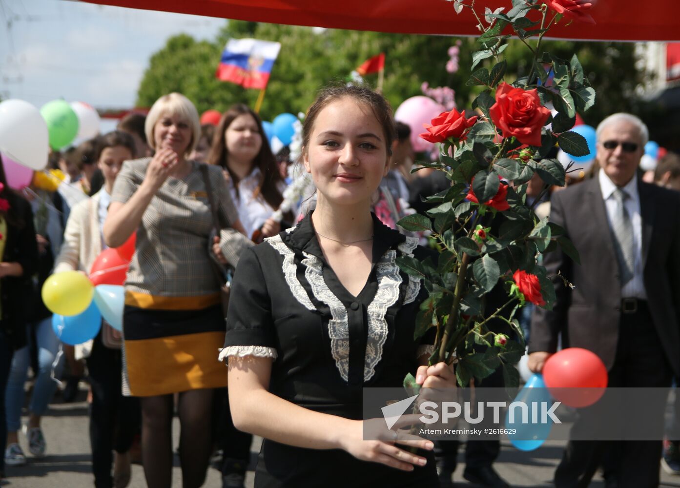 May Day marches across Russia