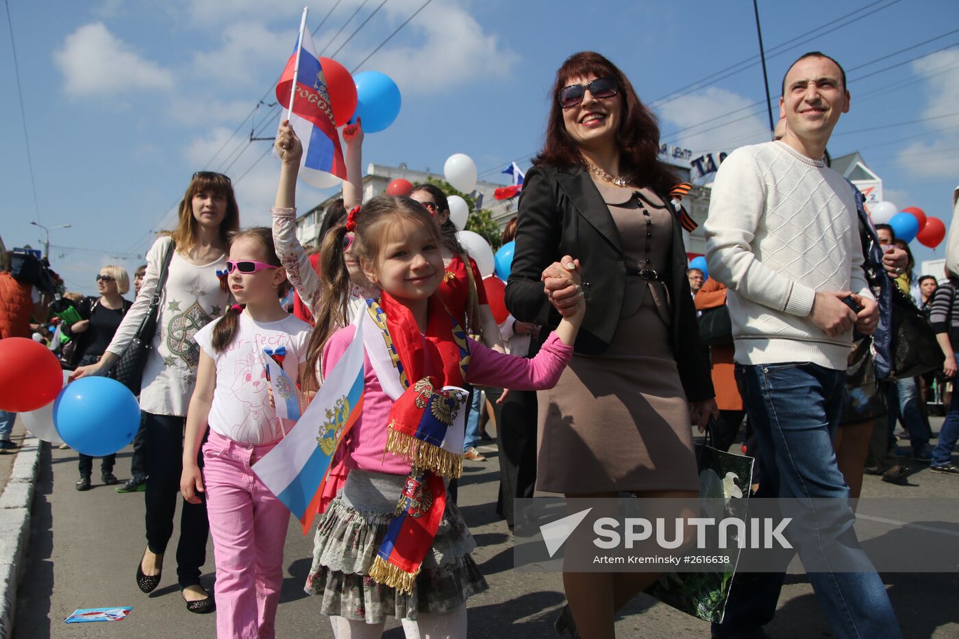 May Day marches across Russia