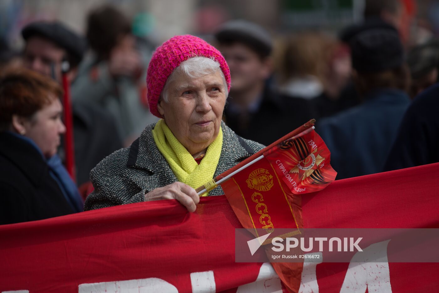 May Day marches across Russia