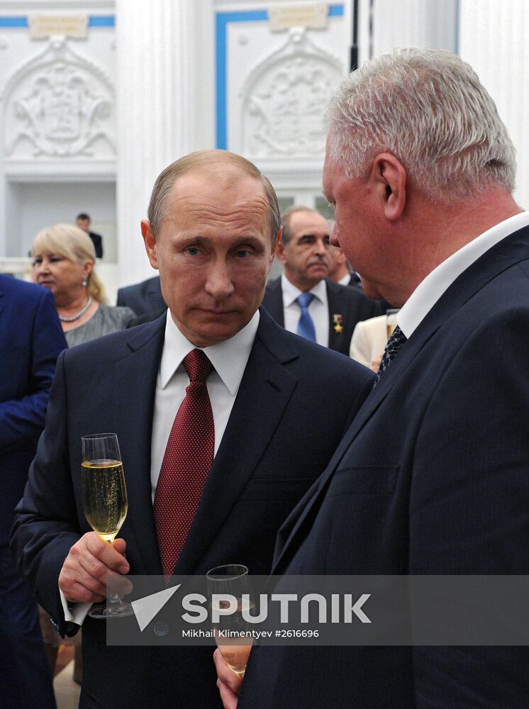 President Vladimir Putin presents Hero of Labor medals