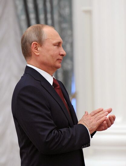 President Vladimir Putin presents Hero of Labor medals