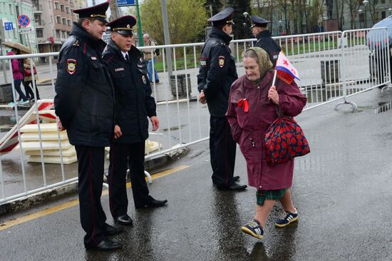 Communist march and rally in Moscow