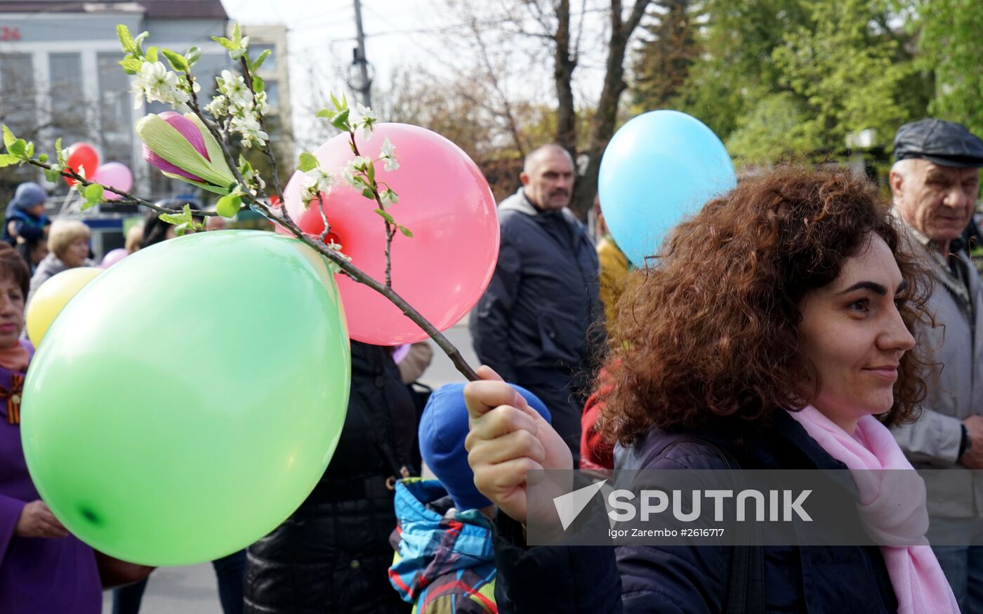 May Day marches across Russia