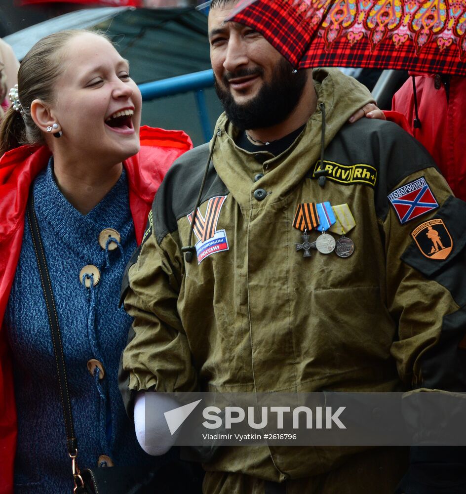 Communist march and rally in Moscow