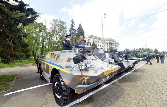Military equipment inspection on Kulikovo Polye, Odessa