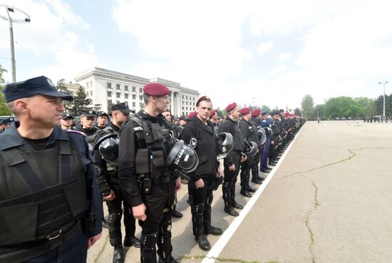 Military equipment inspection on Kulikovo Polye, Odessa
