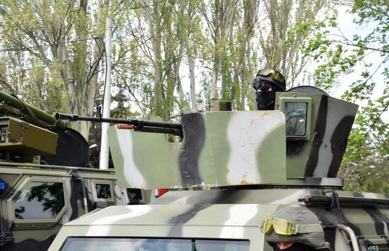 Military equipment inspection on Kulikovo Polye, Odessa