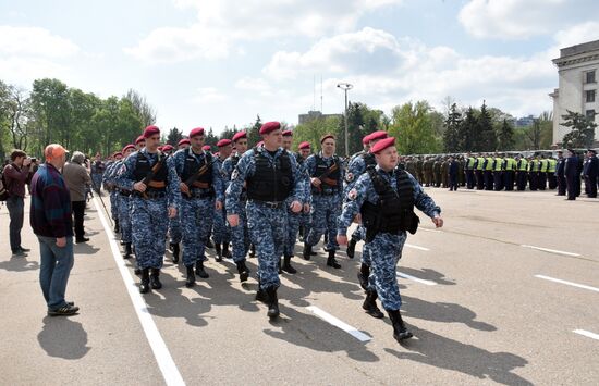 Military equipment inspection on Kulikovo Polye, Odessa