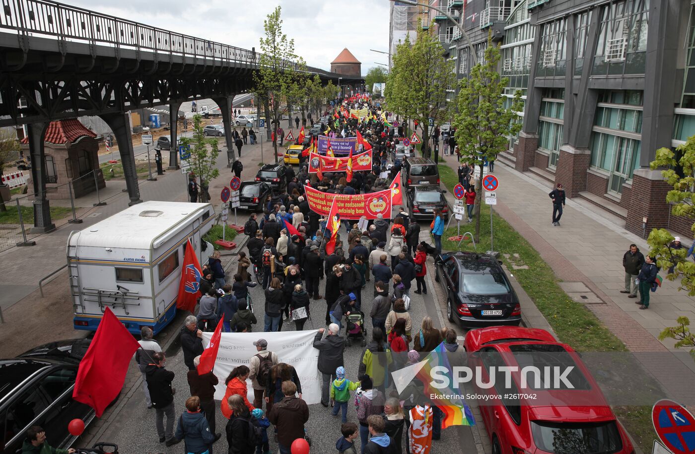 May Day demonstration in Hamburg