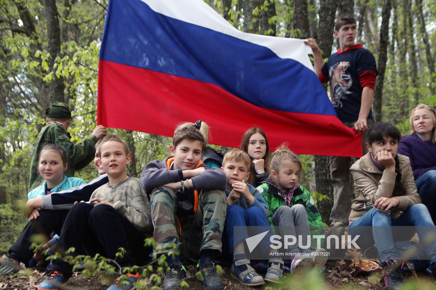 May day meeting of veteran partisans in Crimea