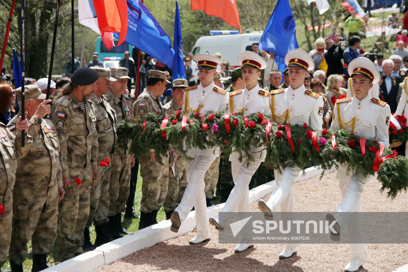 May day meeting of veteran partisans in Crimea