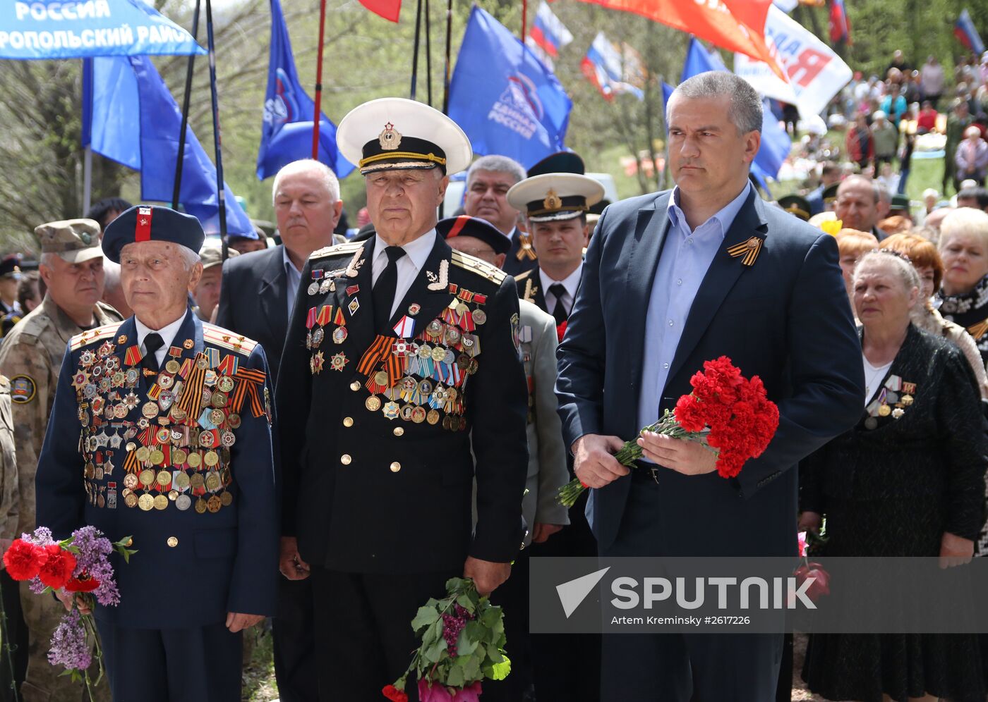 May day meeting of veteran partisans in Crimea