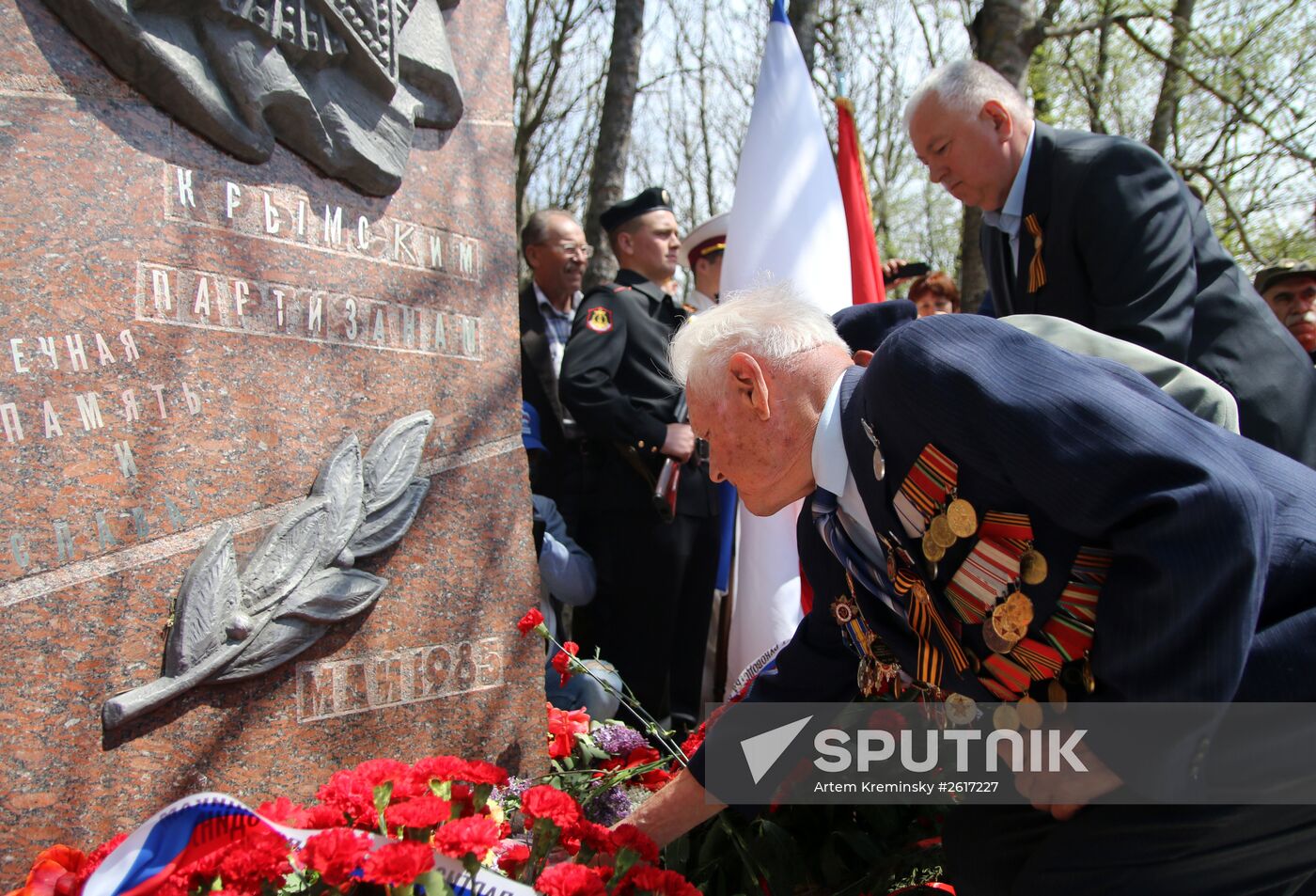 May day meeting of veteran partisans in Crimea