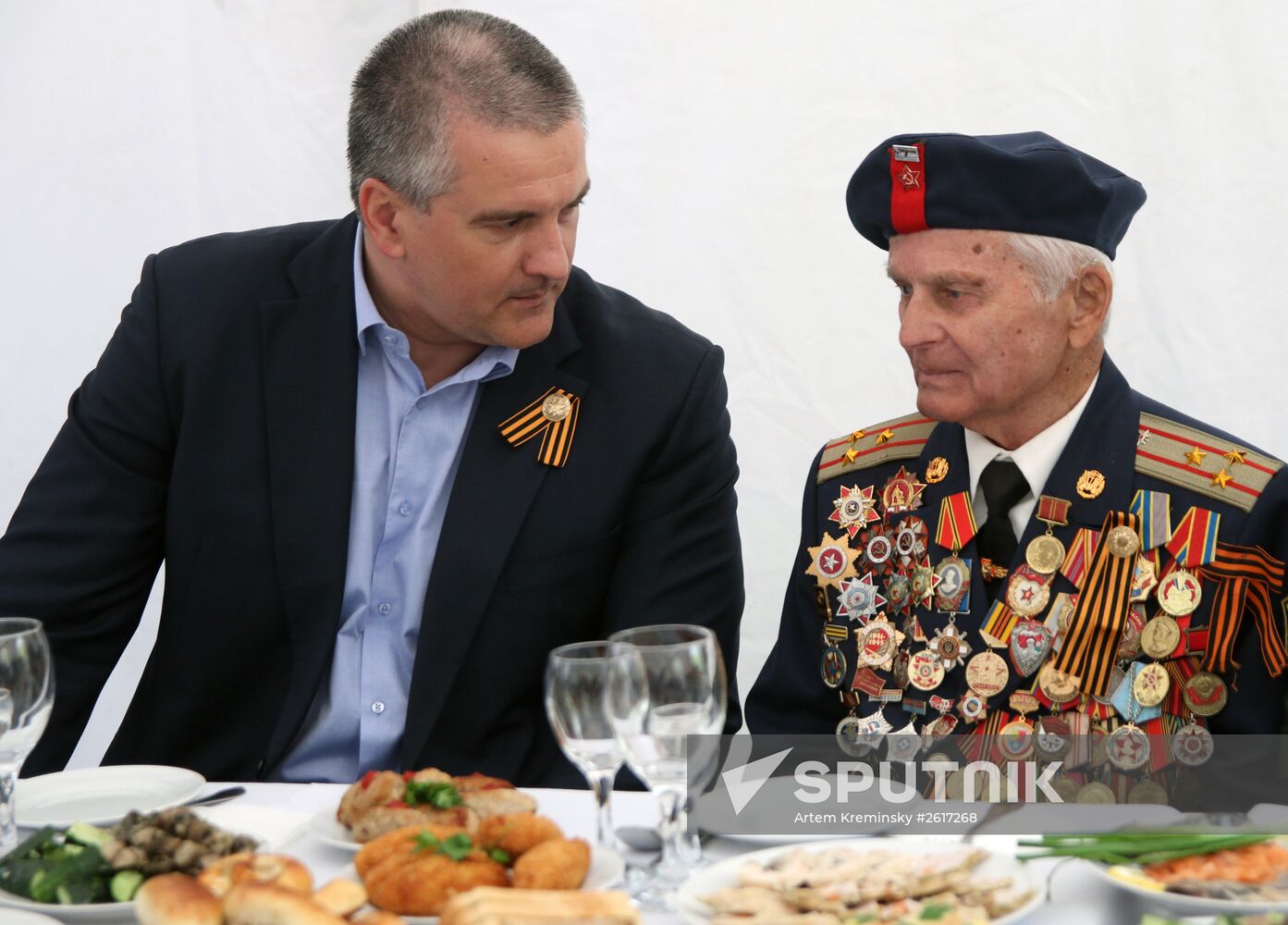 May day meeting of veteran partisans in Crimea