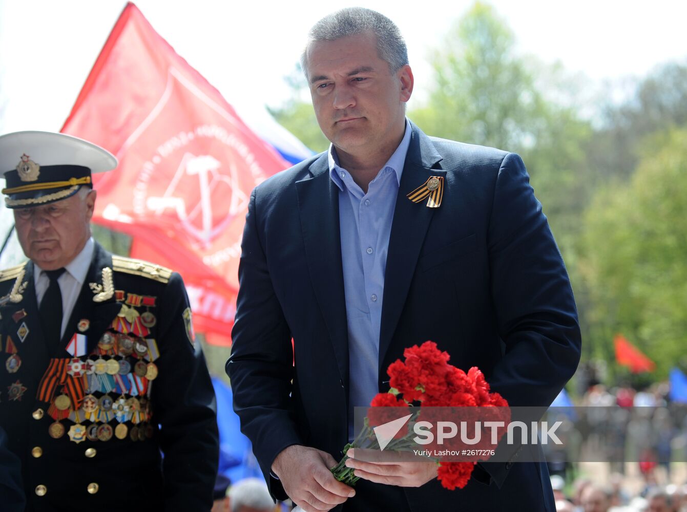 May day meeting of veteran partisans in Crimea