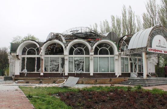 Donetsk after shelling