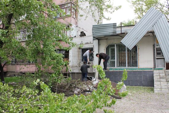 Donetsk after shelling
