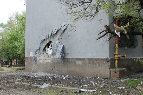 Donetsk after shelling
