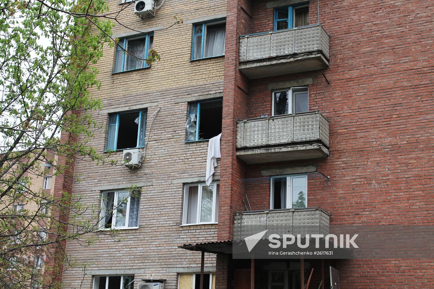 Donetsk after shelling