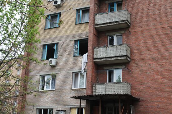 Donetsk after shelling