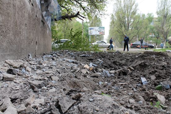 Donetsk after shelling
