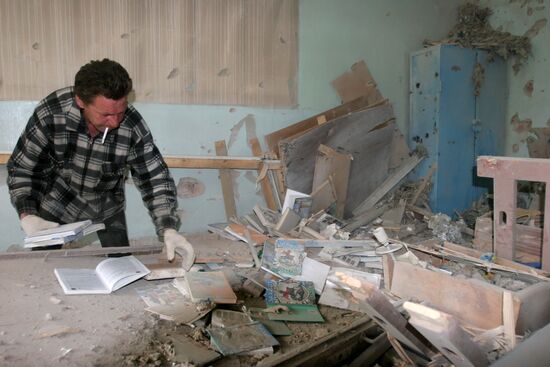 Donetsk after shelling