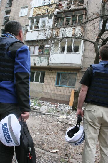 Donetsk after shelling