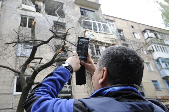 Donetsk after shelling