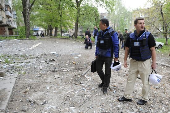 Donetsk after shelling