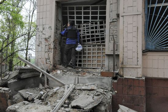 Donetsk after shelling
