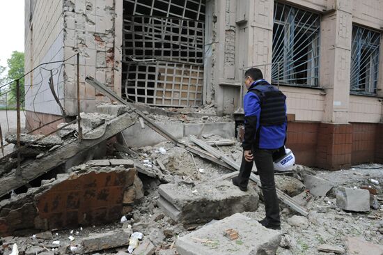 Donetsk after shelling