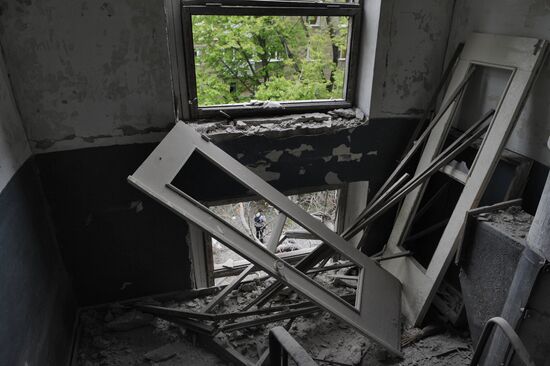 Donetsk after shelling