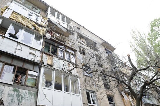 Donetsk after shelling