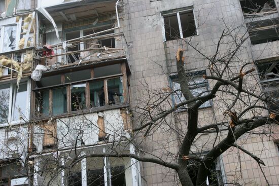 Donetsk after shelling