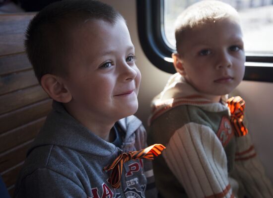 Electric Train of Victory in Omsk Region