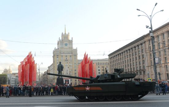 Moscow. Rehearsal for parade marking 70th anniversary of victory in the Great Patriotic War