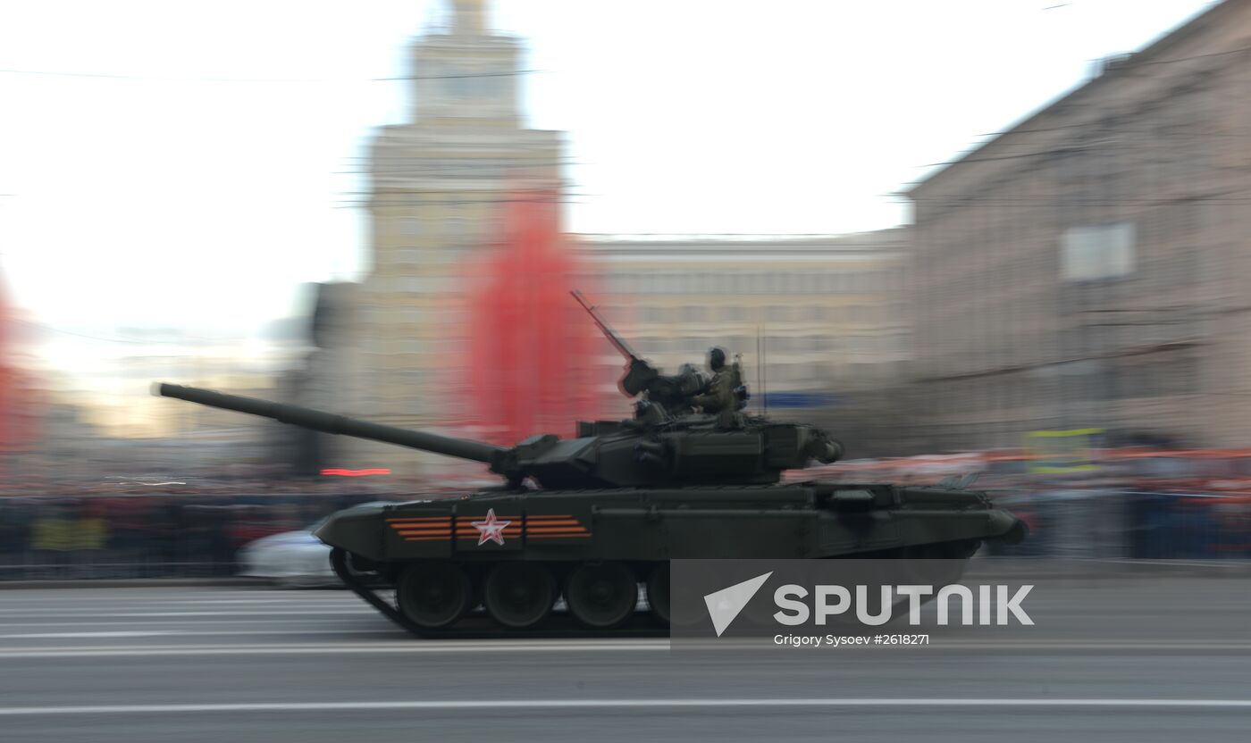 Moscow. Rehearsal for parade marking 70th anniversary of victory in the Great Patriotic War