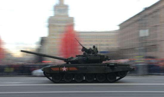 Moscow. Rehearsal for parade marking 70th anniversary of victory in the Great Patriotic War