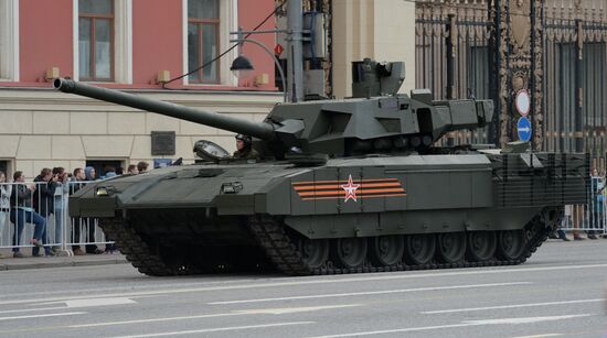 Moscow. Rehearsal for parade marking 70th anniversary of victory in the Great Patriotic War