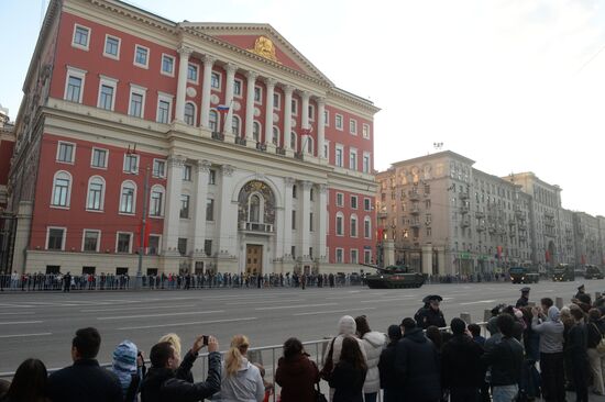 Moscow. Rehearsal for parade marking 70th anniversary of victory in the Great Patriotic War