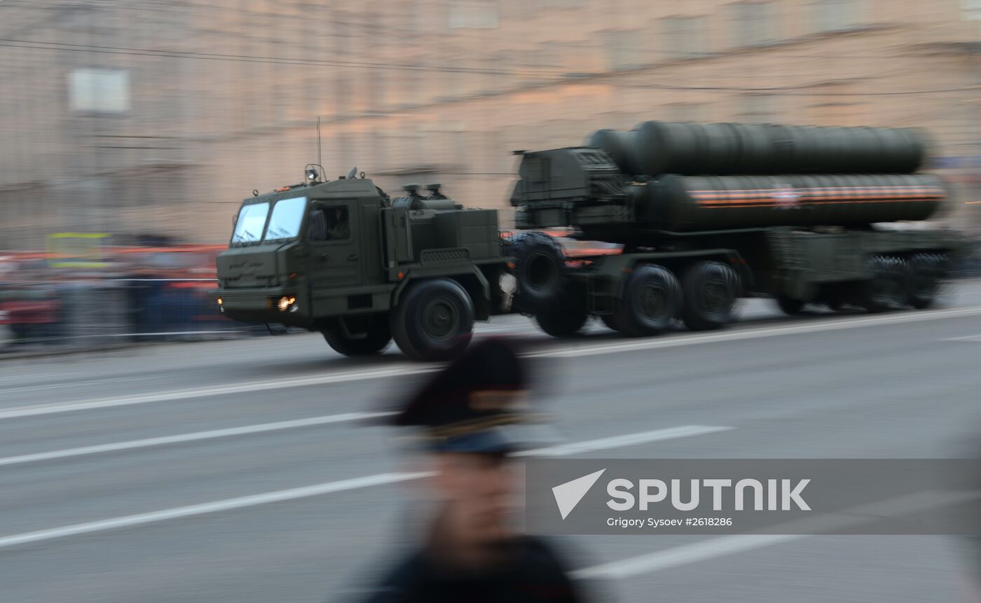Moscow. Rehearsal for parade marking 70th anniversary of victory in the Great Patriotic War