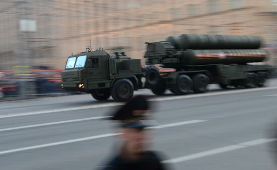 Moscow. Rehearsal for parade marking 70th anniversary of victory in the Great Patriotic War