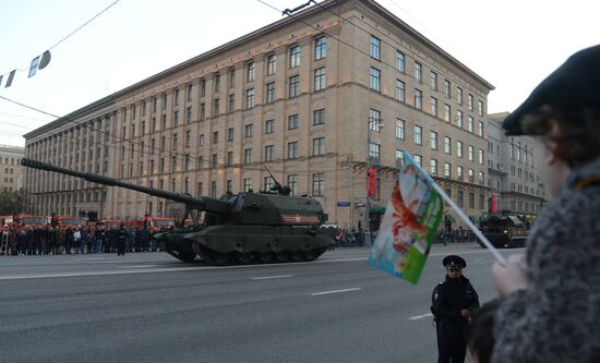 Moscow. Rehearsal for parade marking 70th anniversary of victory in the Great Patriotic War