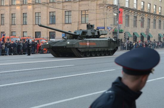 Moscow. Rehearsal for parade marking 70th anniversary of victory in the Great Patriotic War